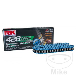 RK XW RING CHAIN BLUE 428XRE/138 OPEN CHAIN WITH CLIP LINK