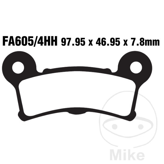 BRAKE PAD SEMI-SINTER V EBC FA605/4V NextPart.dk Reservedele Motorcykler touring Sport Racing Atv Oliefilter Luftfilter Bremseklodser Bremseskive Tændrør Kædekit Dæk BRAKE PAD SEMI-SINTER V EBC FA605/4V