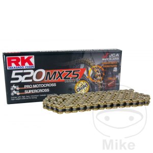 RK NON O-RING CHAIN GOLD 520MXZ5/098 OPEN CHAIN WITH CLIP LINK