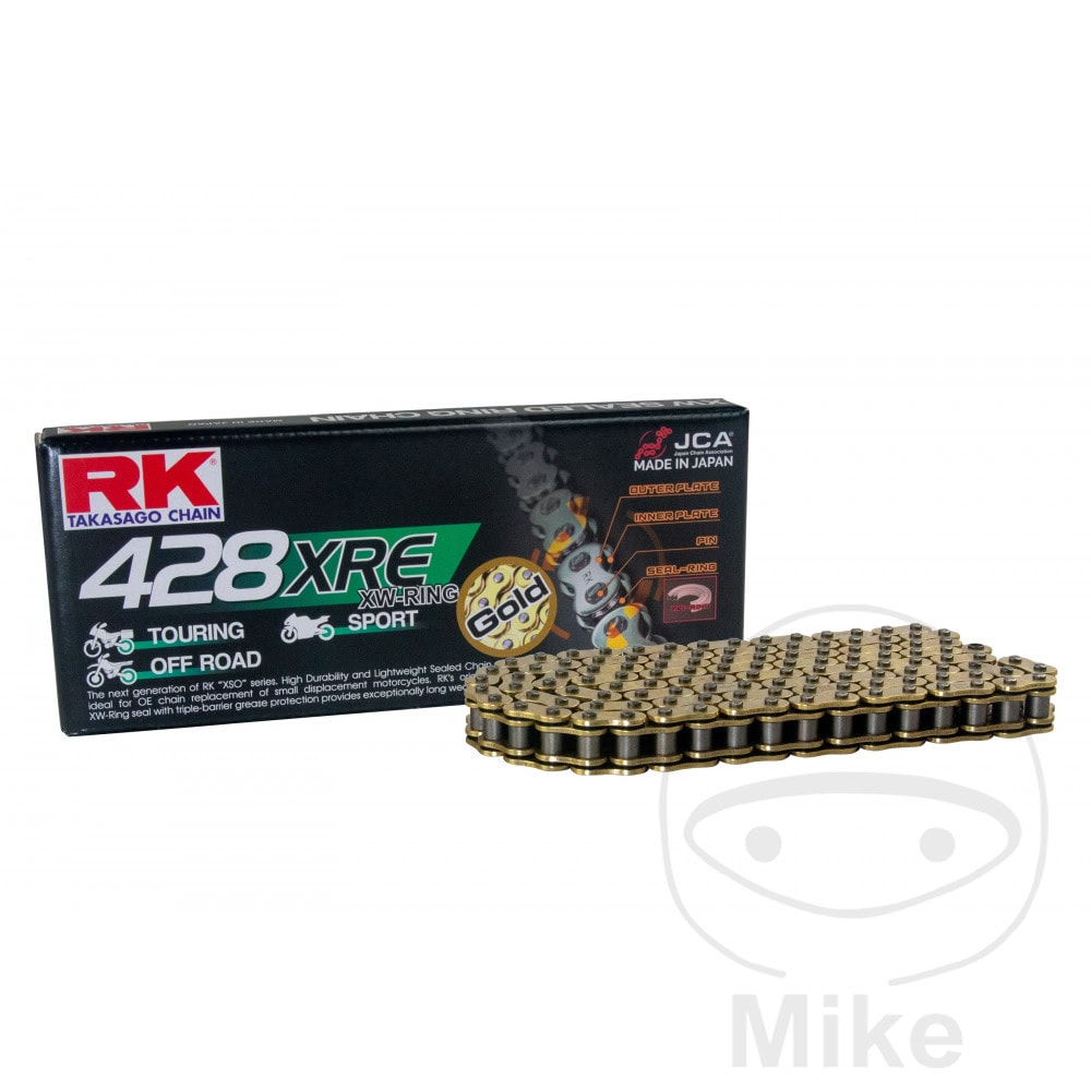 RK XW RING CHAIN GOLD 428XRE/138 OPEN CHAIN WITH CLIP LINK NextPart.dk Reservedele Motorcykler touring Sport Racing Atv Oliefilter Luftfilter Bremseklodser Bremseskive Tændrør Kædekit Dæk RK XW RING CHAIN GOLD 428XRE/138 OPEN CHAIN WITH CLIP LINK