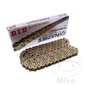 DID X-RING CHAIN GOLD/GOLD 530ZVMX2/118 ENDLESS CHAIN NextPart.dk Reservedele Motorcykler touring Sport Racing Atv Oliefilter Luftfilter Bremseklodser Bremseskive Tændrør Kædekit Dæk DID X-RING CHAIN GOLD/GOLD 530ZVMX2/118 ENDLESS CHAIN