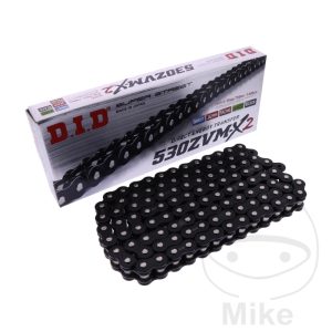 DID X-RING CHAIN BLACK/BLACK 530ZVMX2/122 OPEN CHAIN WITH RIVET LINK