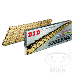 DID X-RING CHAIN GOLD/GOLD 520ZVMX/110 OPEN CHAIN WITH RIVET LINK