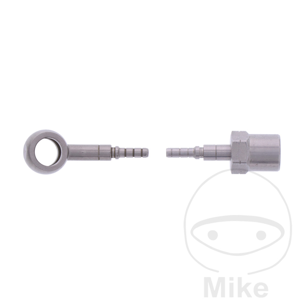 BRAIDED STEEL BRAKE HOSE KIT FITTINGS SILVER 1 PIECE NextPart.dk Reservedele Motorcykler touring Sport Racing Atv Oliefilter Luftfilter Bremseklodser Bremseskive Tændrør Kædekit Dæk BRAIDED STEEL BRAKE HOSE KIT FITTINGS SILVER 1 PIECE