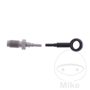 BRAIDED STEEL BRAKE HOSE KIT FITTINGS BLACK 1 PIECE