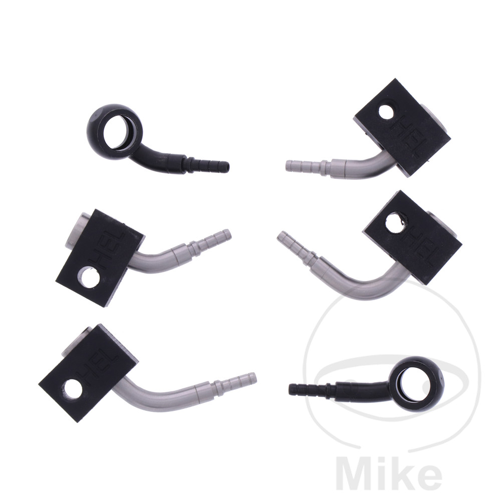BRAIDED STEEL BRAKE HOSE KIT FITTINGS BLACK 3 PIECE NextPart.dk Reservedele Motorcykler touring Sport Racing Atv Oliefilter Luftfilter Bremseklodser Bremseskive Tændrør Kædekit Dæk BRAIDED STEEL BRAKE HOSE KIT FITTINGS BLACK 3 PIECE