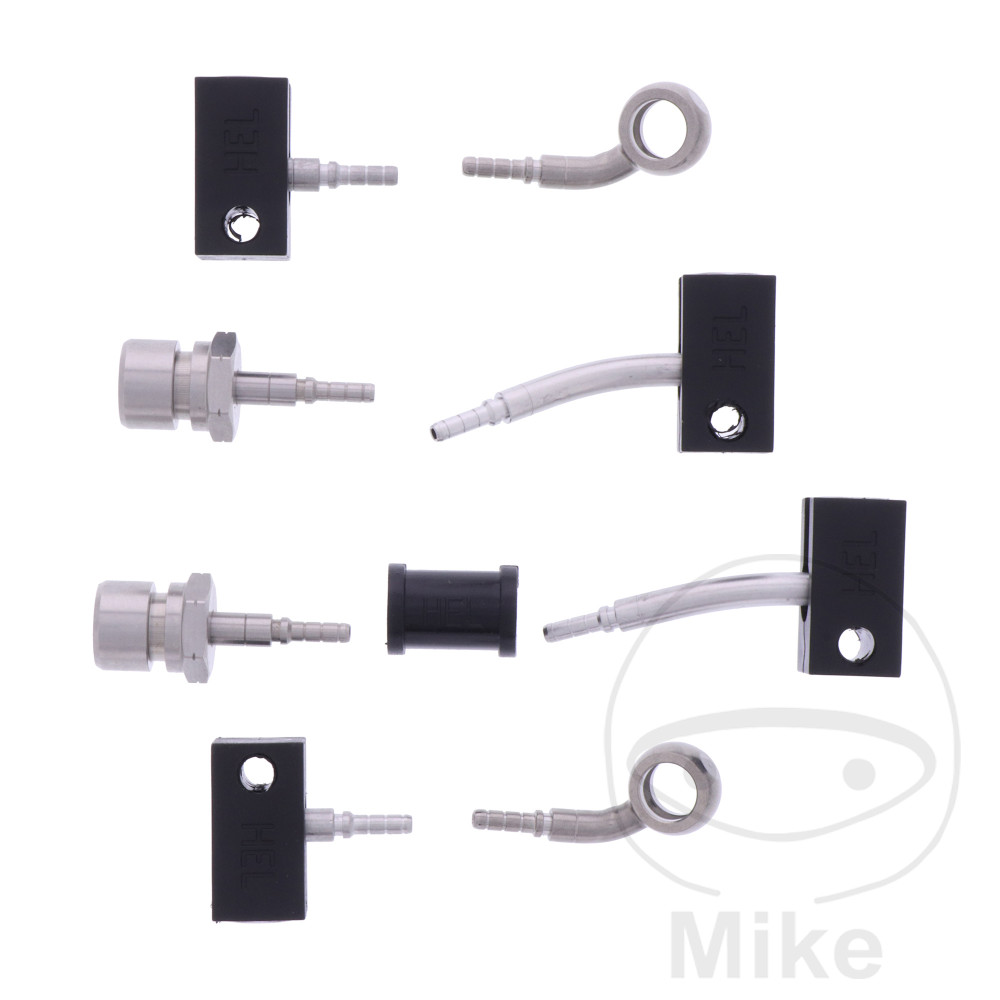 BRAIDED STEEL BRAKE HOSE KIT FITTINGS SILVER 4 PIECE NextPart.dk Reservedele Motorcykler touring Sport Racing Atv Oliefilter Luftfilter Bremseklodser Bremseskive Tændrør Kædekit Dæk BRAIDED STEEL BRAKE HOSE KIT FITTINGS SILVER 4 PIECE