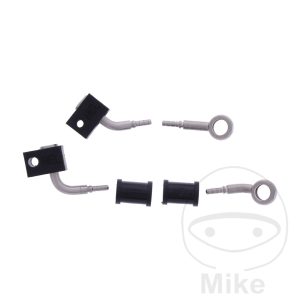 BRAIDED STEEL BRAKE HOSE KIT FITTINGS SILVER 2 PIECE NextPart.dk Reservedele Motorcykler touring Sport Racing Atv Oliefilter Luftfilter Bremseklodser Bremseskive Tændrør Kædekit Dæk BRAIDED STEEL BRAKE HOSE KIT FITTINGS SILVER 2 PIECE