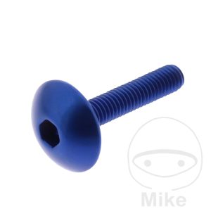 DOME HEAD BOLT JMP BOLT M5X0.8MM 25MM ALUMINIUM BLUE