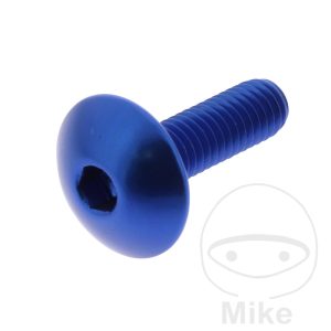 DOME HEAD BOLT JMP BOLT M6X1.00MM 20MM ALUMINIUM BLUE