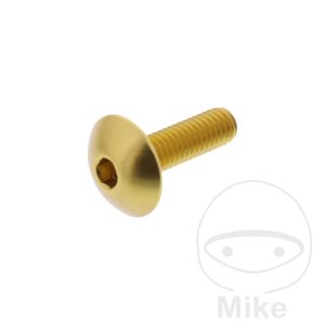 DOME HEAD BOLT JMP BOLT M6X1.00MM 20MM ALUMINIUM GOLD NextPart.dk Reservedele Motorcykler touring Sport Racing Atv Oliefilter Luftfilter Bremseklodser Bremseskive Tændrør Kædekit Dæk DOME HEAD BOLT JMP BOLT M6X1.00MM 20MM ALUMINIUM GOLD