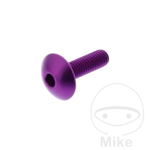 DOME HEAD BOLT JMP BOLT M6X1.00MM 20MM ALUMINIUM PURPLE