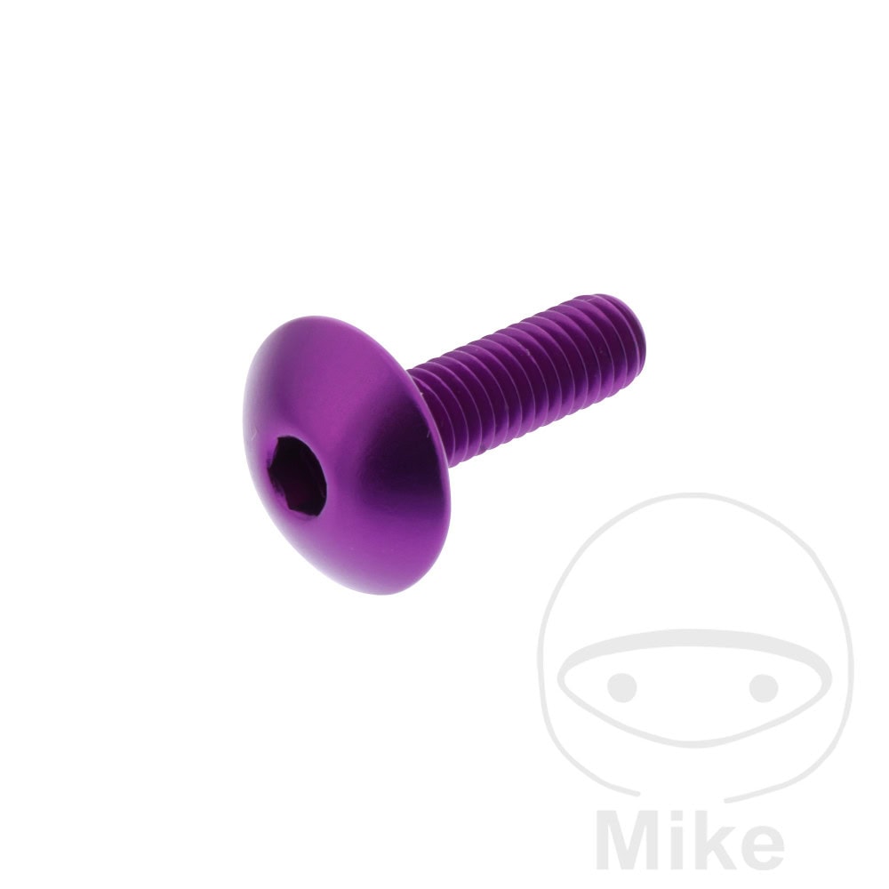 DOME HEAD BOLT JMP BOLT M6X1.00MM 20MM ALUMINIUM PURPLE NextPart.dk Reservedele Motorcykler touring Sport Racing Atv Oliefilter Luftfilter Bremseklodser Bremseskive Tændrør Kædekit Dæk DOME HEAD BOLT JMP BOLT M6X1.00MM 20MM ALUMINIUM PURPLE
