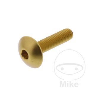 DOME HEAD BOLT JMP BOLT M6X1.00MM 25MM ALUMINIUM GOLD