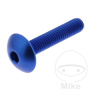 DOME HEAD BOLT JMP BOLT M6X1.00MM 30MM ALUMINIUM BLUE