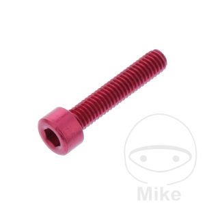 HEX SOCKET CAP SCREW  JMP BOLT M4X0.7MM 20MM ALUMINIUM RED