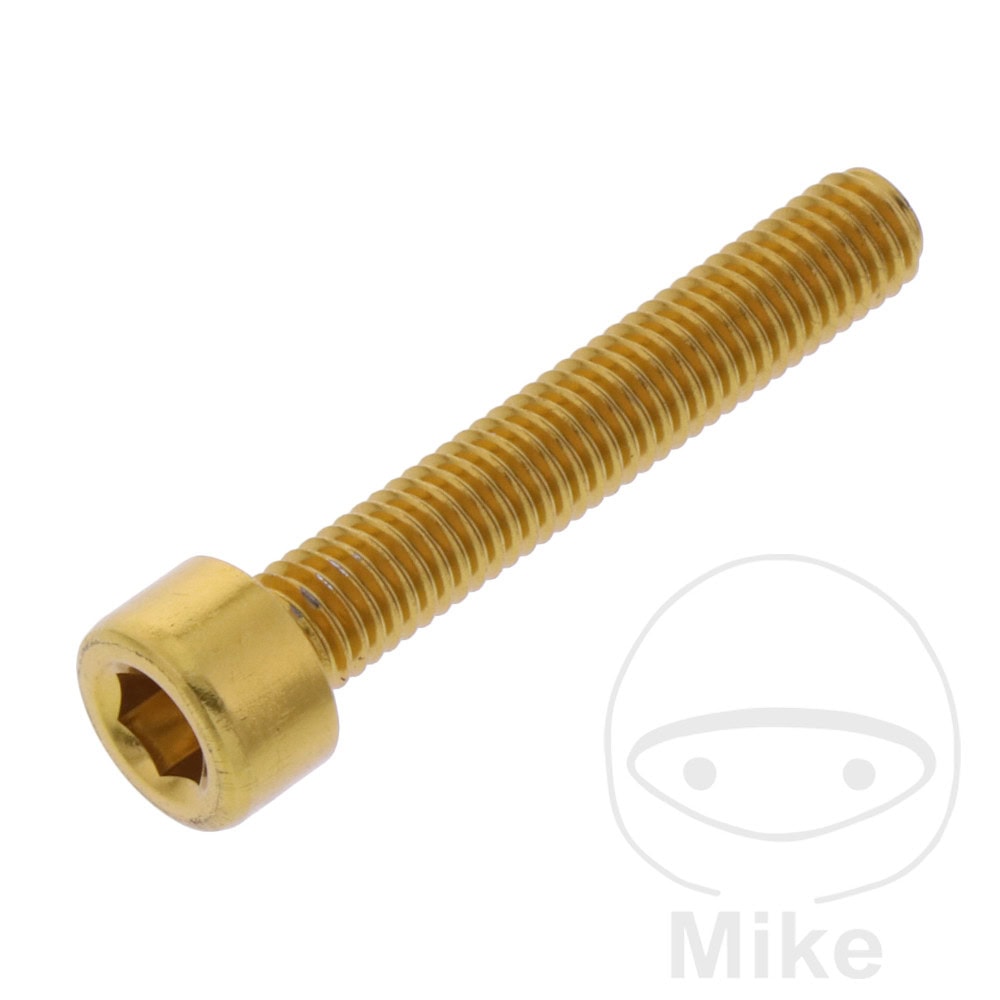 HEX SOCKET CAP SCREW JMP BOLT M5X0.8MM 30MM ALUMINIUM GOLD NextPart.dk Reservedele Motorcykler touring Sport Racing Atv Oliefilter Luftfilter Bremseklodser Bremseskive Tændrør Kædekit Dæk HEX SOCKET CAP SCREW JMP BOLT M5X0.8MM 30MM ALUMINIUM GOLD