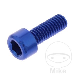 HEX SOCKET CAP SCREW  JMP BOLT M6X1.00MM 16MM ALUMINIUM BLUE