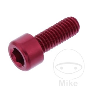 HEX SOCKET CAP SCREW JMP BOLT M6X1.00MM 16MM ALUMINIUM RED NextPart.dk Reservedele Motorcykler touring Sport Racing Atv Oliefilter Luftfilter Bremseklodser Bremseskive Tændrør Kædekit Dæk HEX SOCKET CAP SCREW JMP BOLT M6X1.00MM 16MM ALUMINIUM RED