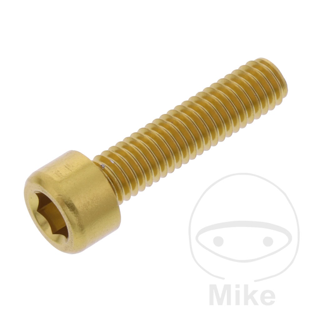 HEX SOCKET CAP SCREW JMP BOLT M6X1.00MM 25MM ALUMINIUM GOLD NextPart.dk Reservedele Motorcykler touring Sport Racing Atv Oliefilter Luftfilter Bremseklodser Bremseskive Tændrør Kædekit Dæk HEX SOCKET CAP SCREW JMP BOLT M6X1.00MM 25MM ALUMINIUM GOLD