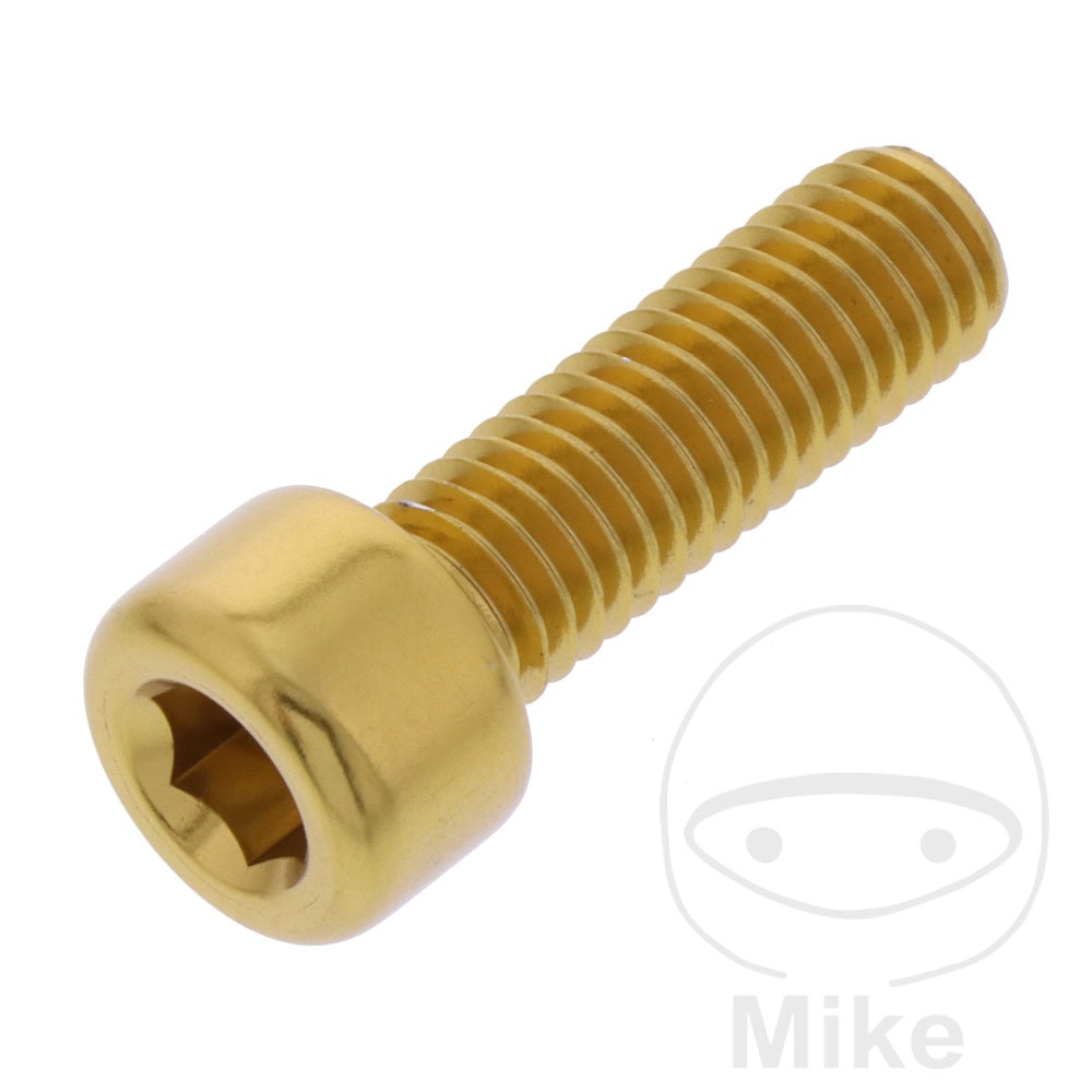 HEX SOCKET CAP SCREW JMP BOLT M8X1.25MM 25MM ALUMINIUM GOLD NextPart.dk Reservedele Motorcykler touring Sport Racing Atv Oliefilter Luftfilter Bremseklodser Bremseskive Tændrør Kædekit Dæk HEX SOCKET CAP SCREW JMP BOLT M8X1.25MM 25MM ALUMINIUM GOLD