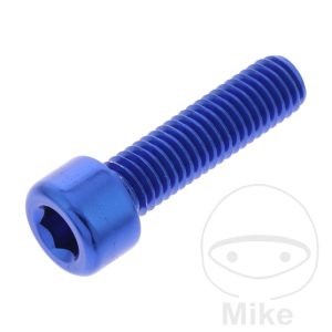 HEX SOCKET CAP SCREW JMP BOLT M8X1.25MM 30MM ALUMINIUM BLUE NextPart.dk Reservedele Motorcykler touring Sport Racing Atv Oliefilter Luftfilter Bremseklodser Bremseskive Tændrør Kædekit Dæk HEX SOCKET CAP SCREW JMP BOLT M8X1.25MM 30MM ALUMINIUM BLUE