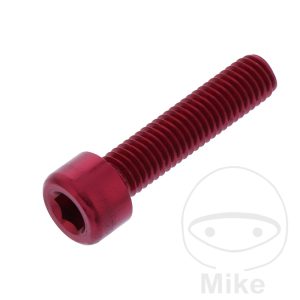 HEX SOCKET CAP SCREW  JMP BOLT M8X1.25MM 35MM ALUMINIUM RED