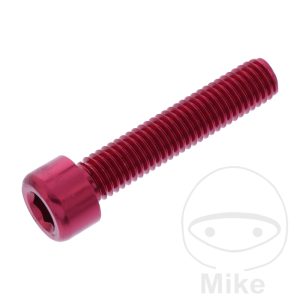 HEX SOCKET CAP SCREW  JMP BOLT M8X1.25MM 40MM ALUMINIUM RED