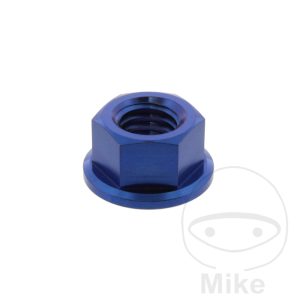 COLLAR NUT JMP BOLT M8X1.25MM TITAN BLUE