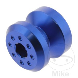 SWINGARM BOBBINS SINGLE JMP BOLT M8 ALUMINIUM BLUE