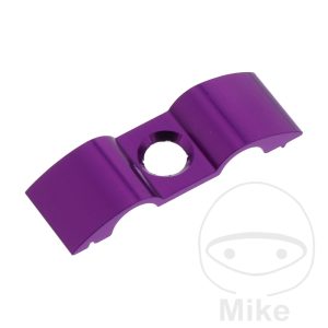 BRAKE HOSE BRACKET SINGLE 7MM 2-WAY ALUMINIUM PURPLE
