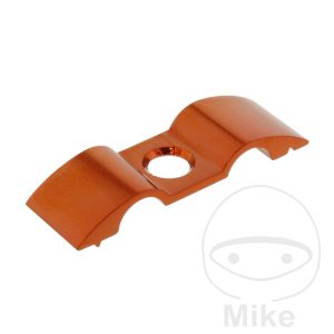 BRAKE HOSE BRACKET SINGLE 7MM 2-WAY ALU ORANGE