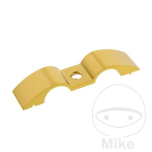 BRAKE HOSE BRACKET SINGLE 9MM 2-WAY ALUMINIUM GOLD
