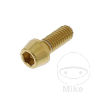 CONE HEAD BOLT M6X1MM 15MM STAINLESS STEEL A4 GOLD