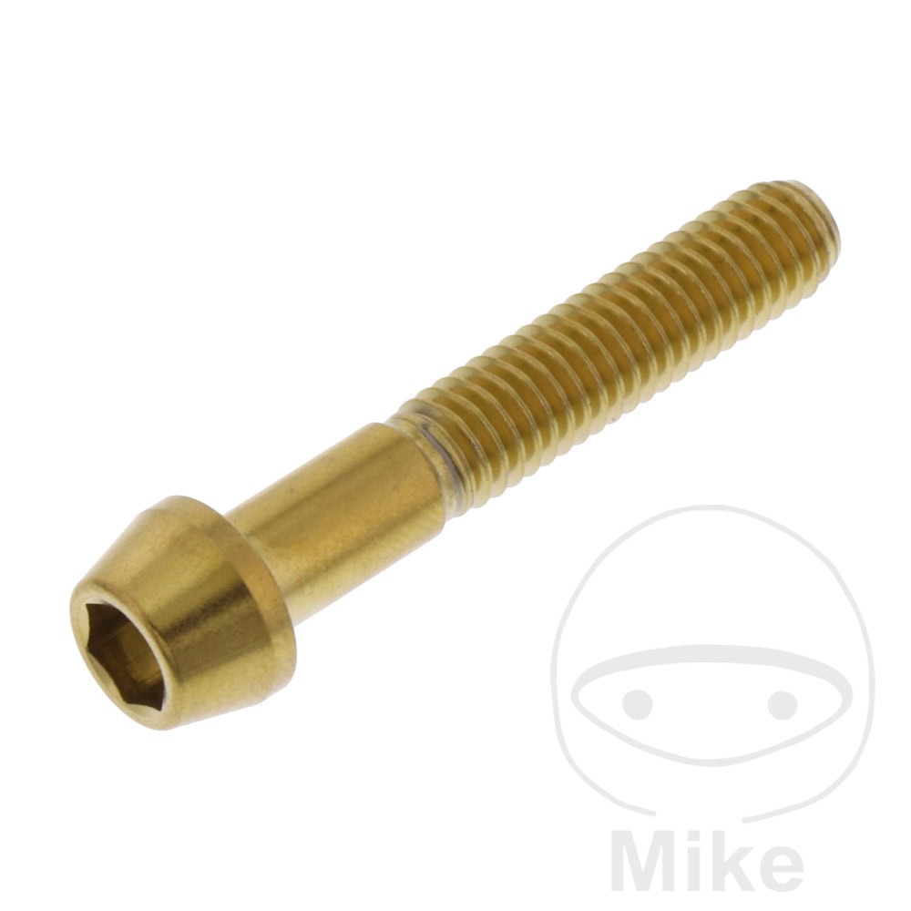 CONE HEAD BOLT M6X1MM 35MM STAINLESS STEEL A4 GOLD NextPart.dk Reservedele Motorcykler touring Sport Racing Atv Oliefilter Luftfilter Bremseklodser Bremseskive Tændrør Kædekit Dæk CONE HEAD BOLT M6X1MM 35MM STAINLESS STEEL A4 GOLD