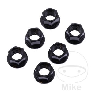 NUT REAR SPROCKET KIT JMP BOLT M12X1.25MM STAINLESS STEEL A4 BLACK
