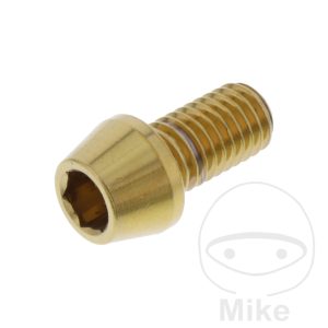 CONE HEAD BOLT M8X1.25MM 15MM STAINLESS STEEL A4 GOLD