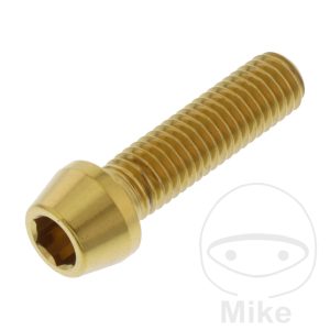 CONE HEAD BOLT M8X1.25MM 30MM STAINLESS STEEL A4 GOLD NextPart.dk Reservedele Motorcykler touring Sport Racing Atv Oliefilter Luftfilter Bremseklodser Bremseskive Tændrør Kædekit Dæk CONE HEAD BOLT M8X1.25MM 30MM STAINLESS STEEL A4 GOLD