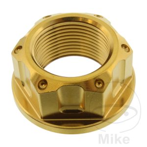 AXLE NUT M24X1.5MM STAINLESS STEEL A4 GOLD