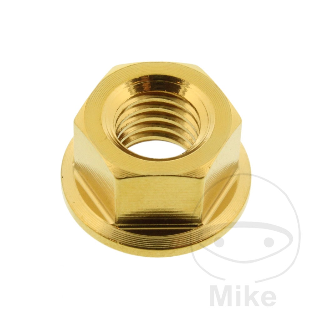 SPROCKET NUT JMP BOLT M8X1.25MM STAINLESS STEEL A4 GOLD NextPart.dk Reservedele Motorcykler touring Sport Racing Atv Oliefilter Luftfilter Bremseklodser Bremseskive Tændrør Kædekit Dæk SPROCKET NUT JMP BOLT M8X1.25MM STAINLESS STEEL A4 GOLD