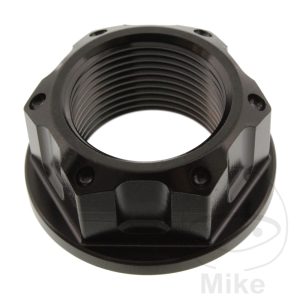 AXLE NUT M24X1.5MM STAINLESS STEEL A4 BLACK