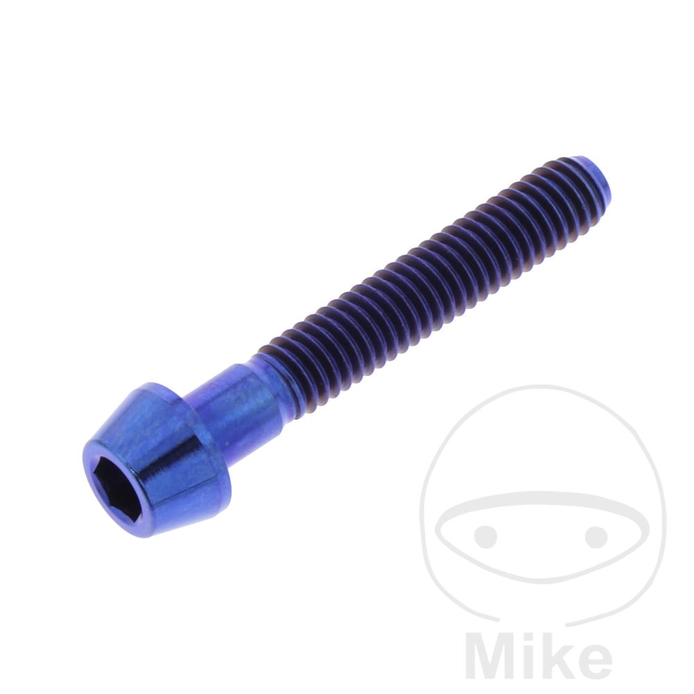 CONE HEAD BOLT M4X0.7MM 25MM TITAN BLUE NextPart.dk Reservedele Motorcykler touring Sport Racing Atv Oliefilter Luftfilter Bremseklodser Bremseskive Tændrør Kædekit Dæk CONE HEAD BOLT M4X0.7MM 25MM TITAN BLUE