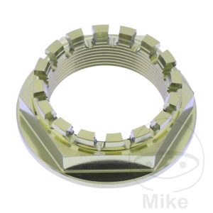 AXLE NUT M33X1.25MM TITAN GOLD NextPart.dk Reservedele Motorcykler touring Sport Racing Atv Oliefilter Luftfilter Bremseklodser Bremseskive Tændrør Kædekit Dæk AXLE NUT M33X1.25MM TITAN GOLD