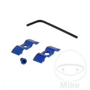 BRAKE HOSE BRACKET JMP BOLT 7MM 2-WAY ALUMINIUM BLUE