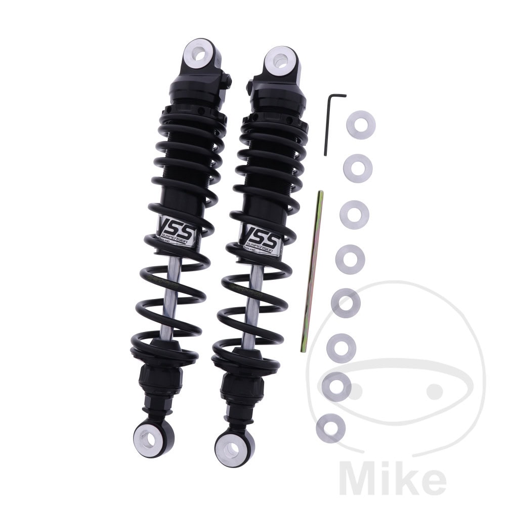 YSS TWIN SHOCK ABSORBER ADJUSTABLE BLACK EDITION NextPart.dk Reservedele Motorcykler touring Sport Racing Atv Oliefilter Luftfilter Bremseklodser Bremseskive Tændrør Kædekit Dæk YSS TWIN SHOCK ABSORBER ADJUSTABLE BLACK EDITION