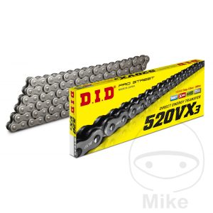 DID X-RING CHAIN 520VX3/104 OPEN CHAIN WITH CLIP LINK NextPart.dk Reservedele Motorcykler touring Sport Racing Atv Oliefilter Luftfilter Bremseklodser Bremseskive Tændrør Kædekit Dæk DID X-RING CHAIN 520VX3/104 OPEN CHAIN WITH CLIP LINK