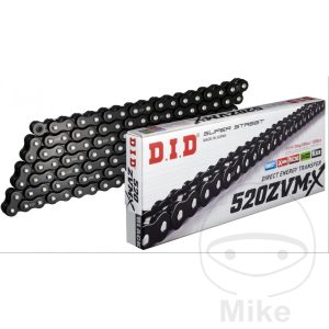 DID X-RING CHAIN BLACK 520ZVMX/106 OPEN CHAIN WITH RIVET LINK