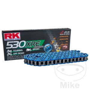 RK XW RING CHAIN BLUE 530XRE/112 OPEN CHAIN WITH RIVET LINK