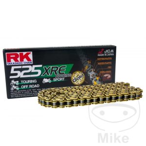 RK XW RING CHAIN GOLD 525XRE/128 OPEN CHAIN WITH RIVET LINK