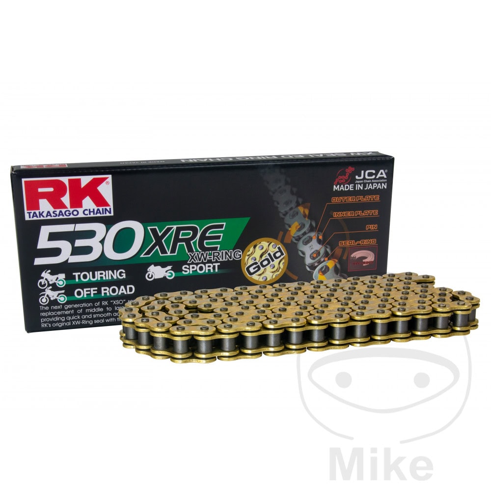RK XW RING CHAIN GOLD 530XRE/116 OPEN CHAIN WITH RIVET LINK NextPart.dk Reservedele Motorcykler touring Sport Racing Atv Oliefilter Luftfilter Bremseklodser Bremseskive Tændrør Kædekit Dæk RK XW RING CHAIN GOLD 530XRE/116 OPEN CHAIN WITH RIVET LINK
